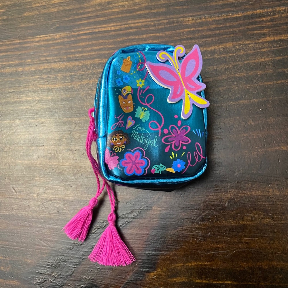 Disney Encanto Real Littles Mini Backpack Mirabel Madrigal Blue Metallic Toy Bag